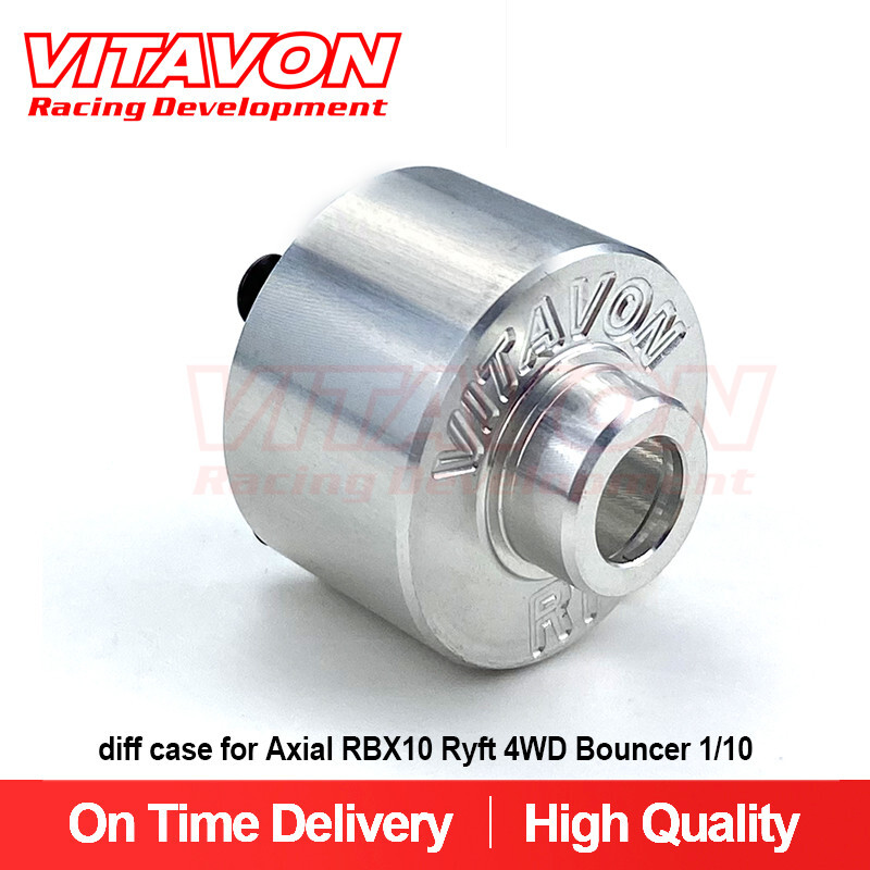 Vitavon CNC Alu7075 diff case for Axial RBX10 Ryft 4WD Bouncer 1/10 Silver