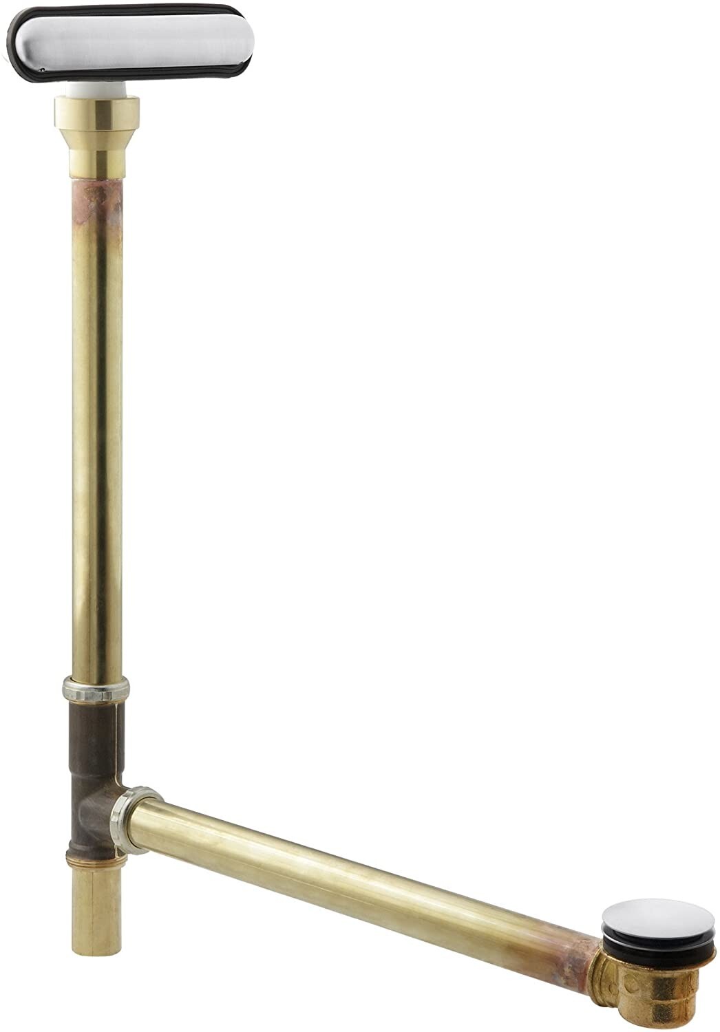 Kohler K-7271-G Clearflo Slotted Overflow Brass Bath Drain, Brushed Chrome