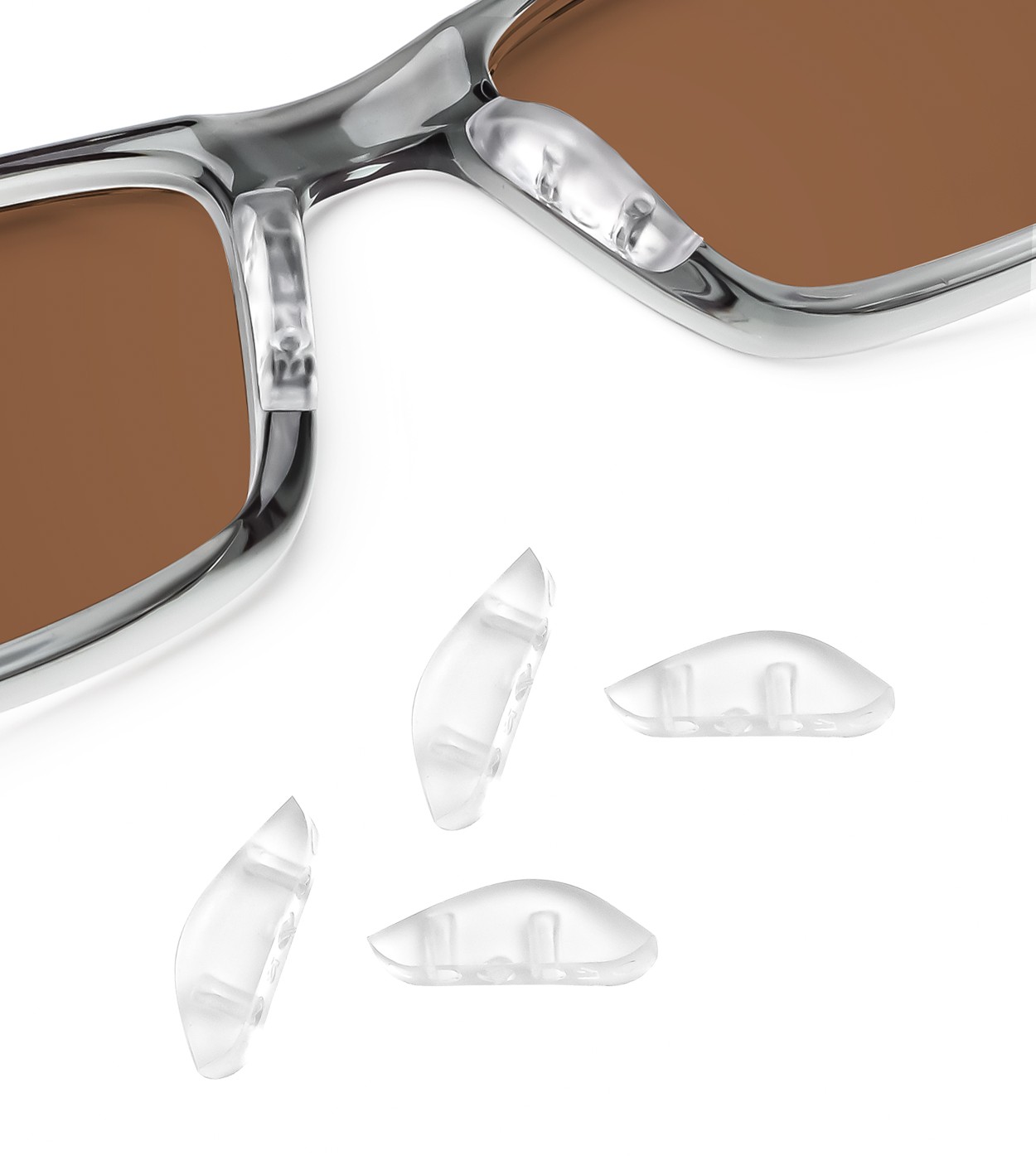 Clear Replacement Nose Pads for Oakley Hyperlink OX8078 Non-Slip Nose Pieces