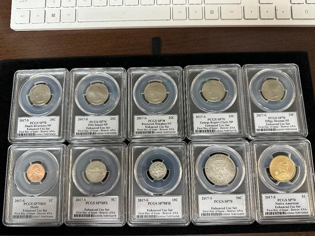 2017-S Enhance Uncirculated US Coin Set- PCGS SP70 First Day Thomas Cleveland #2