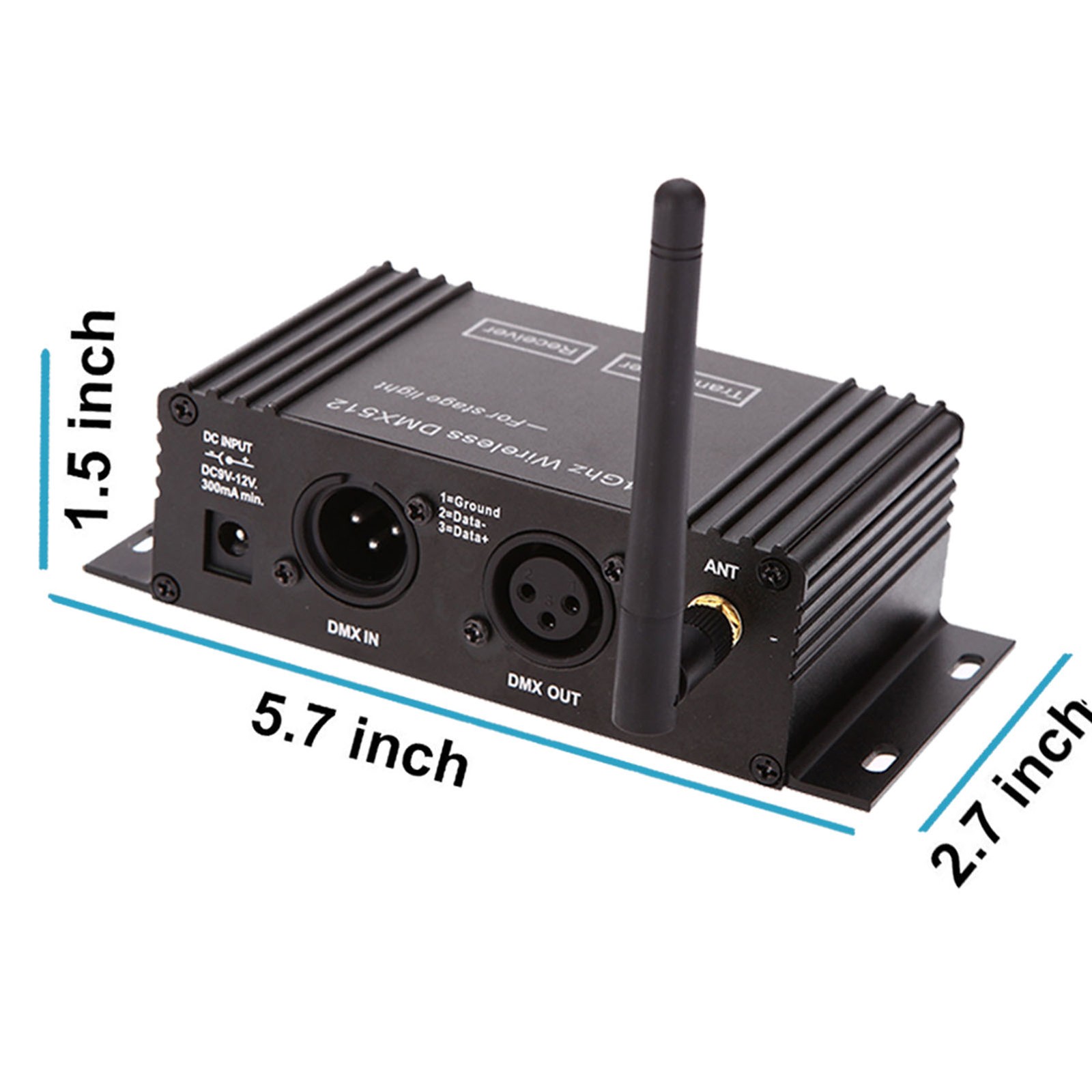 2.4G Wireless DMX512 Controller Transmitter Receiver LCD Power Repeater V1