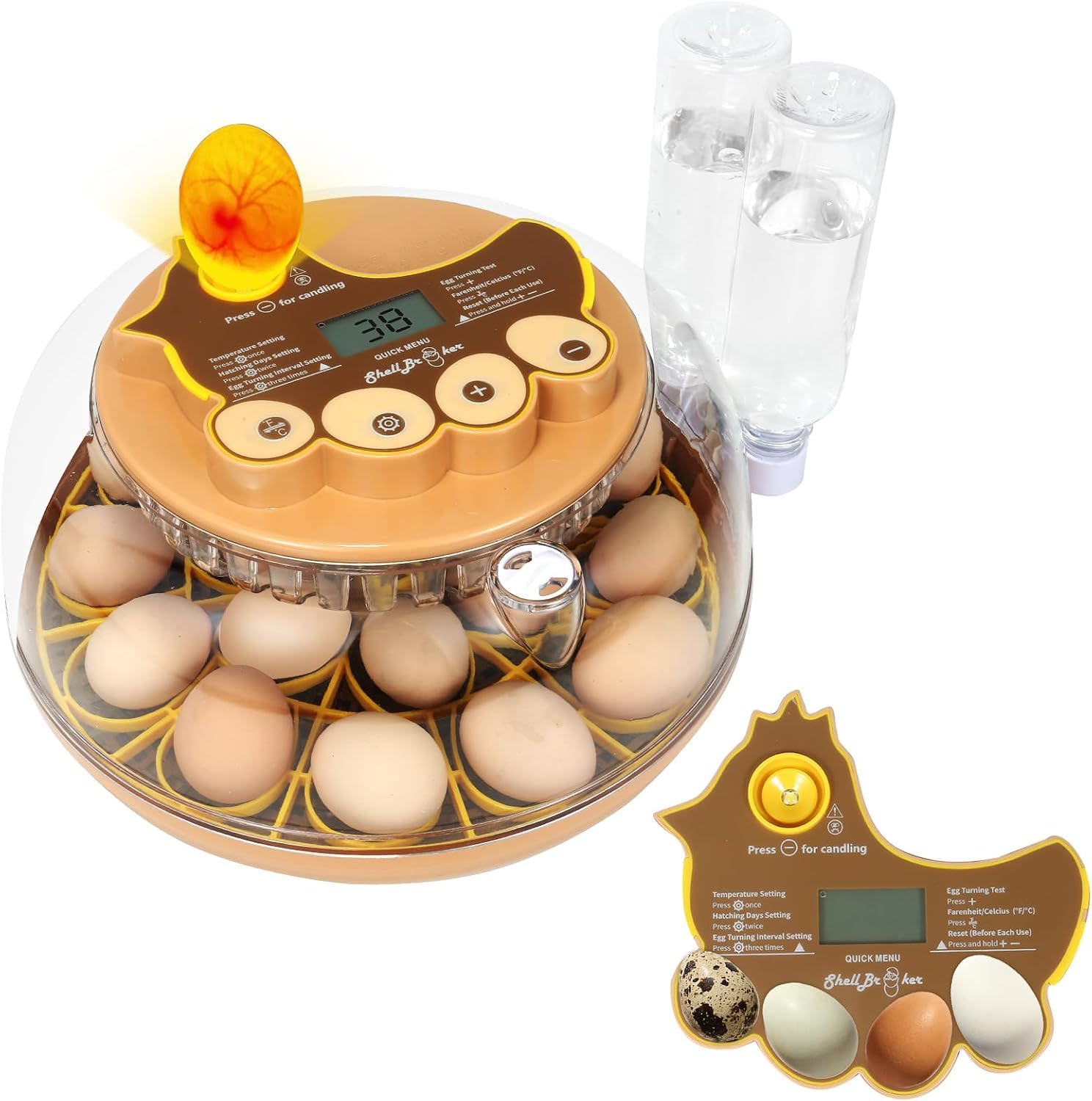 Nest III - 18 Egg Incubator for Hobbyists, Dual-Size Egg Trays, Multi-Level Adap