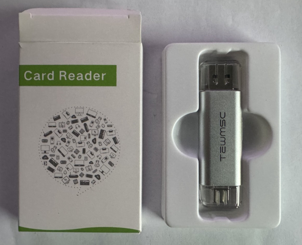 2 In 1 USB 3.0 to USB-C Card Reader, Tewmsc USB, DXC Mirco SDHC, UHS-I Card, New