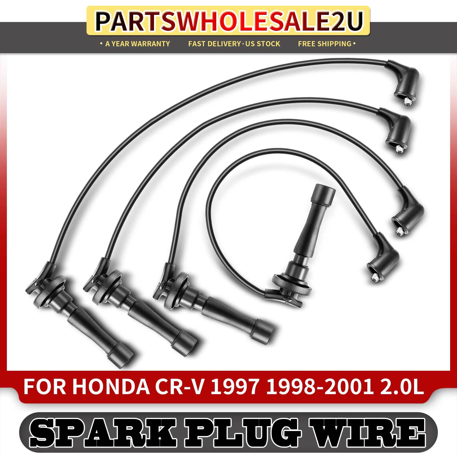 4Pcs Spark Plug Wire Set for Honda CR-V 1997 1998 1999 2000 2001 L4 2.0L Petrol