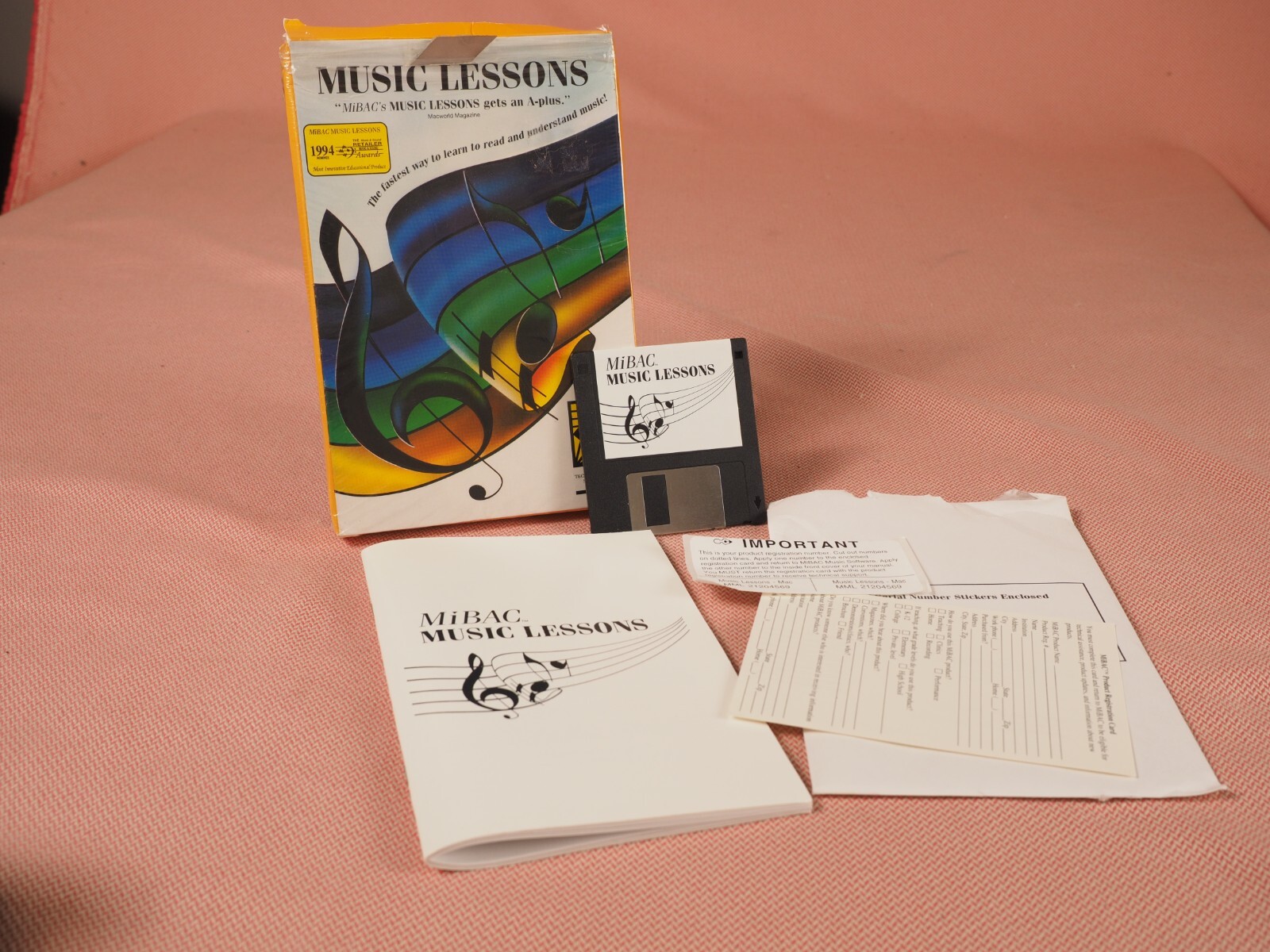 MiBAC Music Lessons Apple Mac Software System 6 System 7
