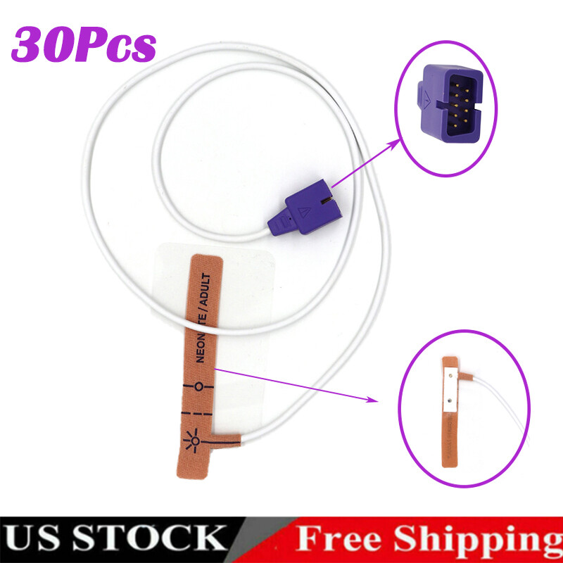 US 30PCS Fit For MAX-A MAX-P MAX-I MAX-N Oximax  9Pin SpO2 sensor Probe
