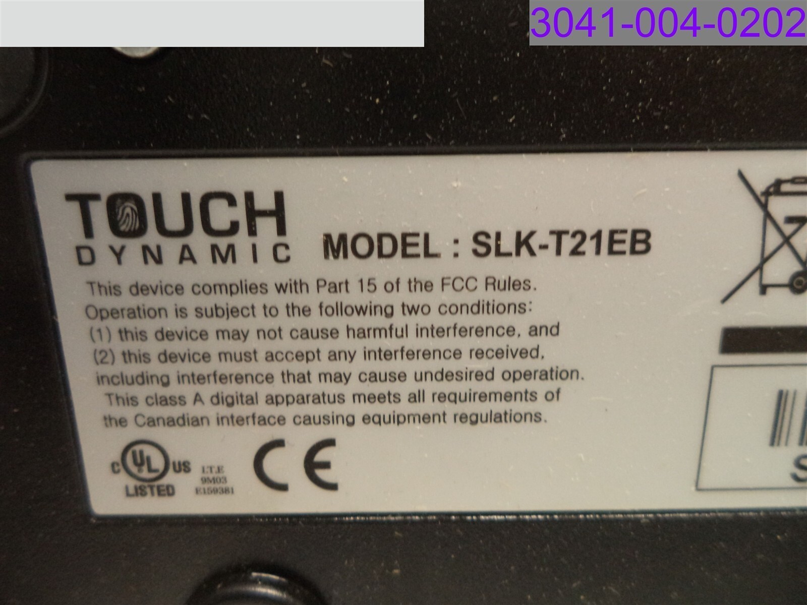 Used Signature Systems Restaurant POS Touch Dynamic Printer P/N SLK-T21EB