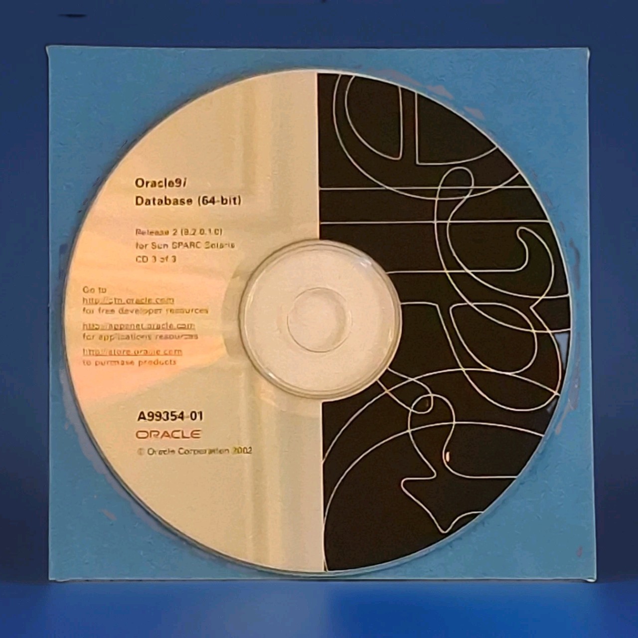Oracle9i Database Release 2 64-bit SPARC & Solaris 3CDs set 9.2.0.1.0 Scarce