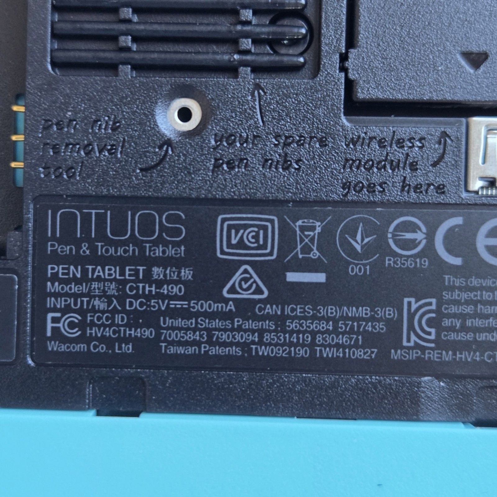 Wacom Intuos Draw CTL490 Digital Drawing Graphics Tablet UNTESTED has USB Cable