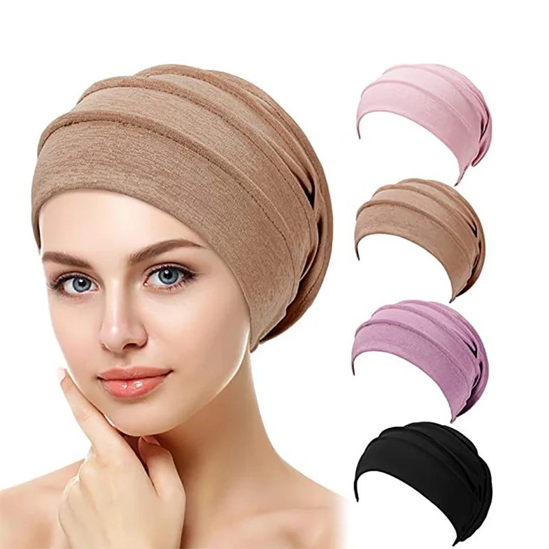Ladies Turban Head Scarf Chemo Hat Hijab Cap Headscarf Beanie Cancer Cap New