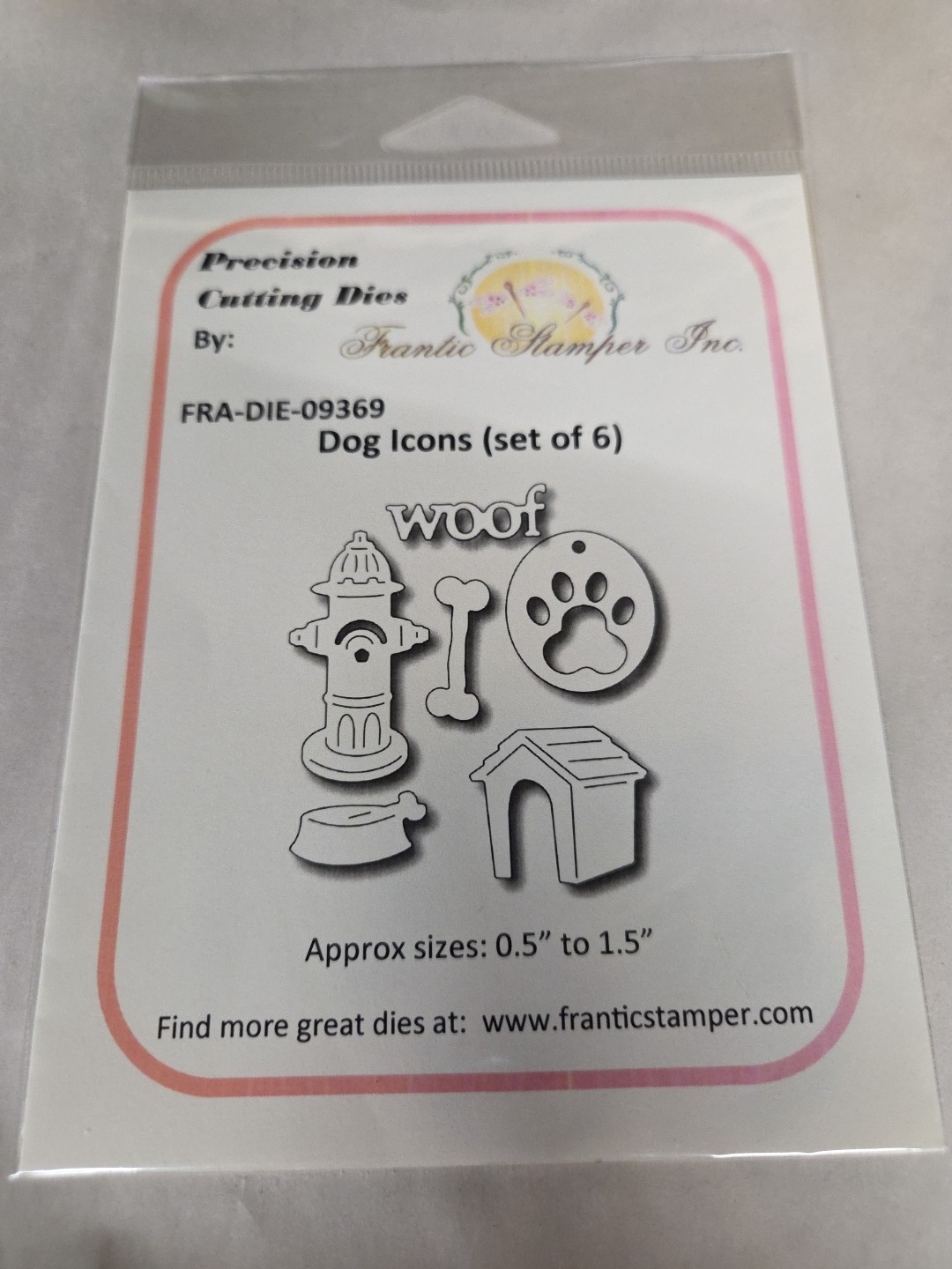 Precision Cutting Dies (Frantic Stamper) Dog Icons Set Of 6