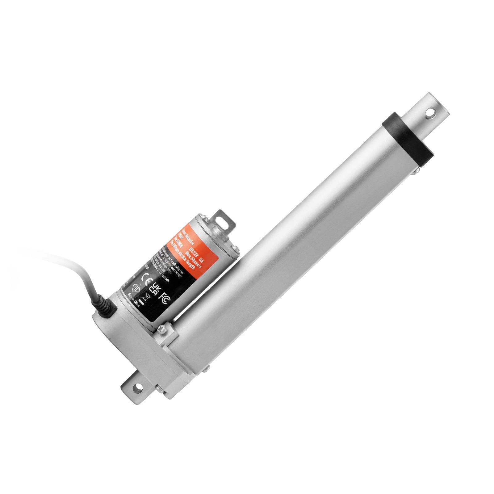 12V 6in Stroke Linear Actuator 330lbs with Mounting Bracket IP54