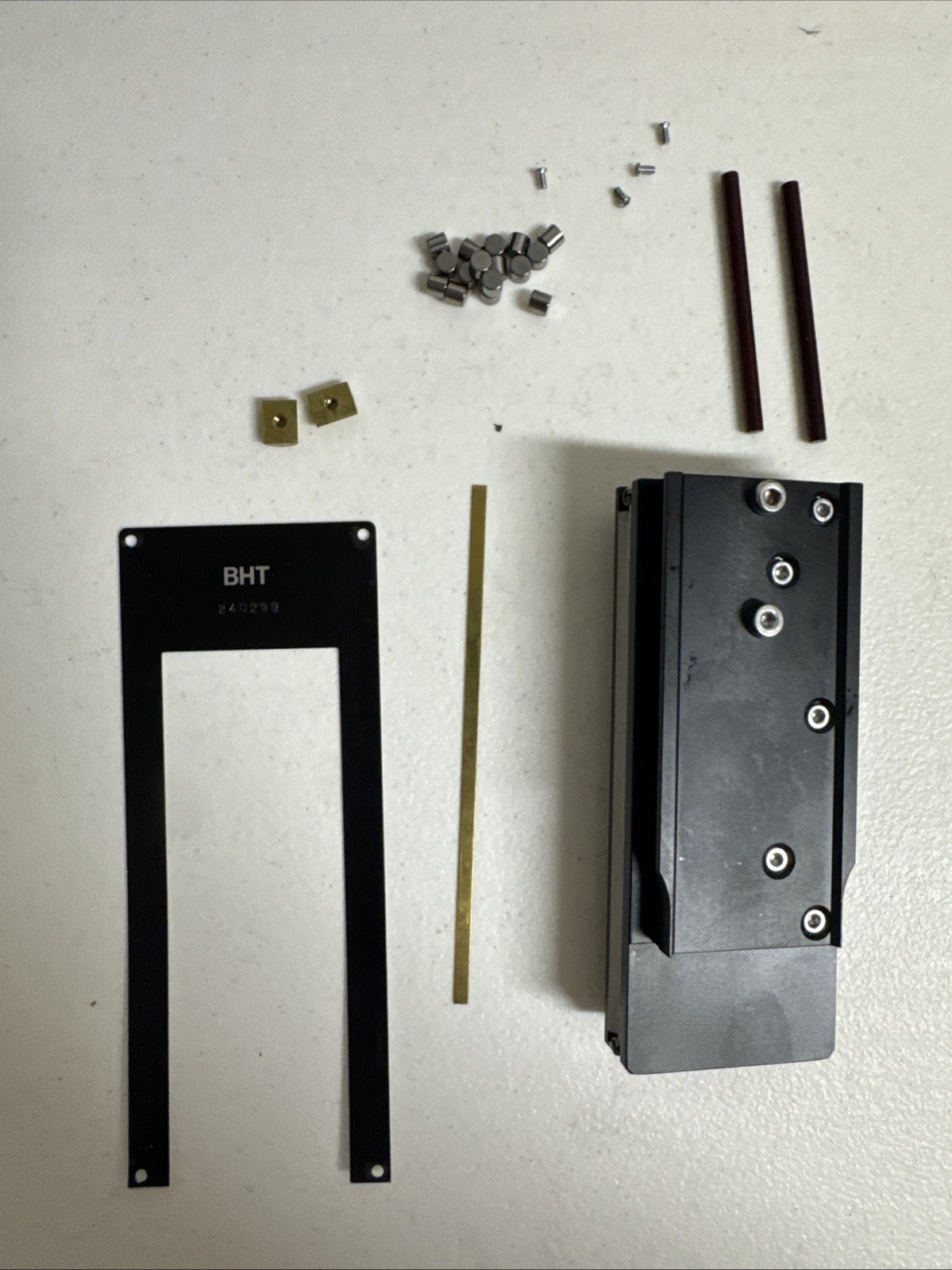 Olympus Microscope BH2 Sliding Focus Block Assembly & Name Plate