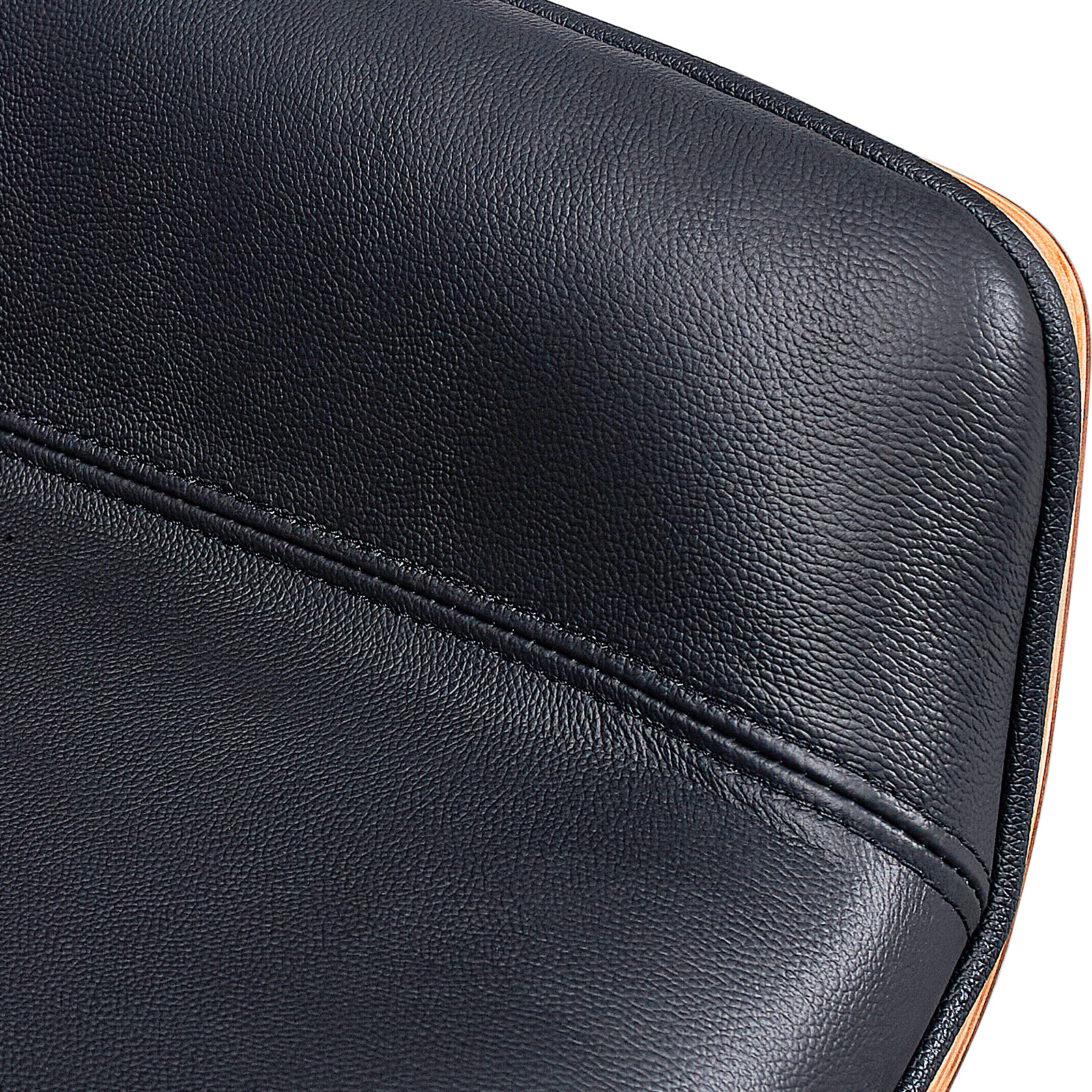 Light Rosewood Office Chair Ergonomic Armless Chair Genuine Leather Desk Chair
