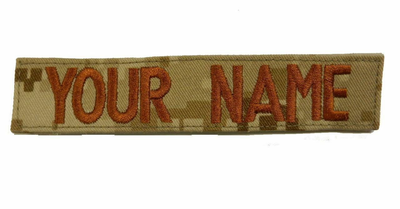Custom Single Name Tape w/ Hook Fastener Backing - Desert Marpat