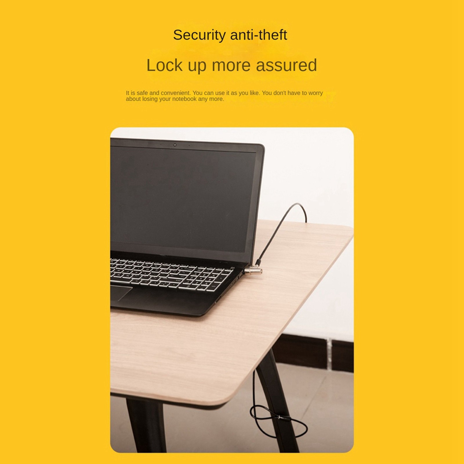 3X Computer Lock Laptop Lock, Suitable for 6mm X 2.5mm Lock Hole 8819
