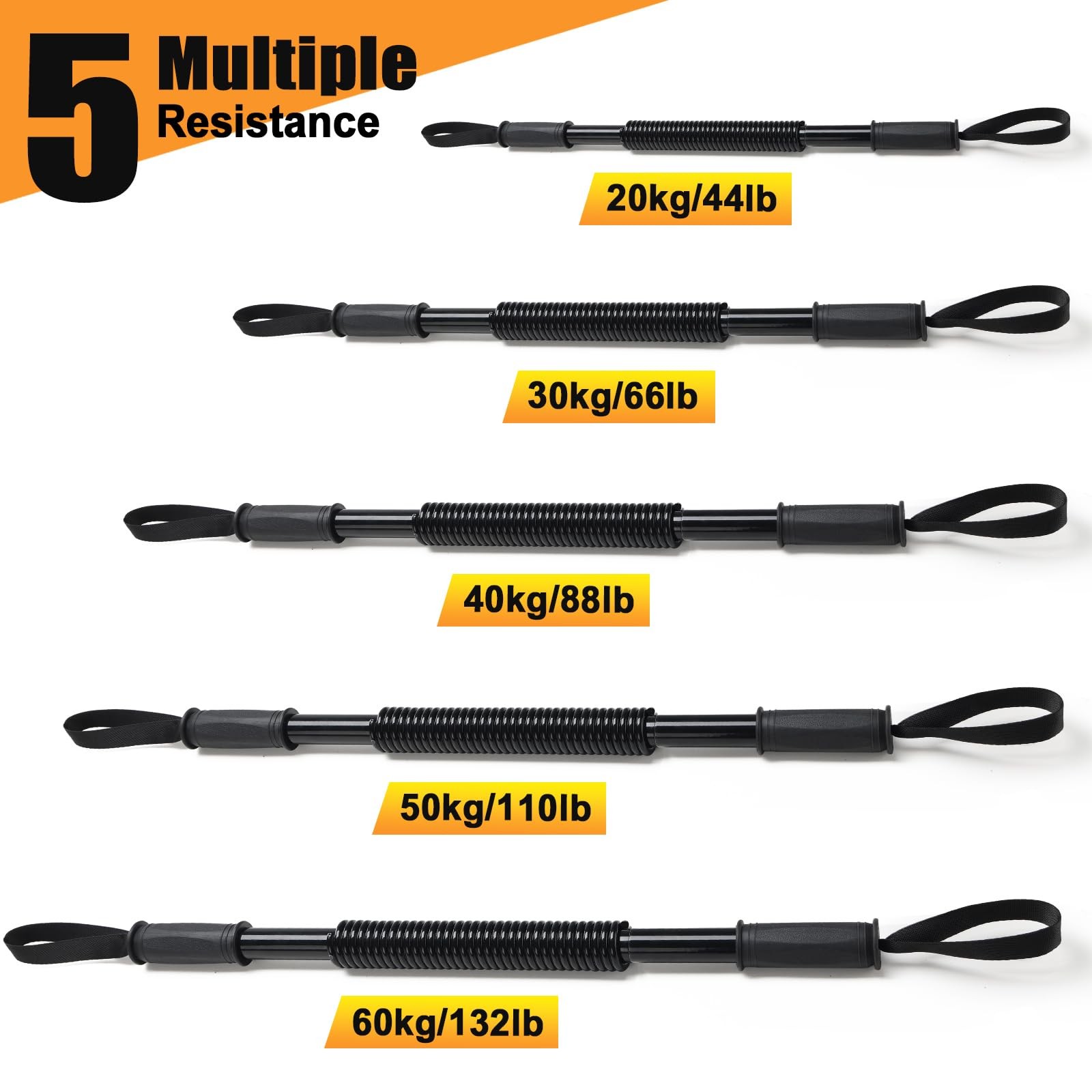 Power Twister Bar - Upper Body Exercise for Chest arm Workout Equipment, Stre...