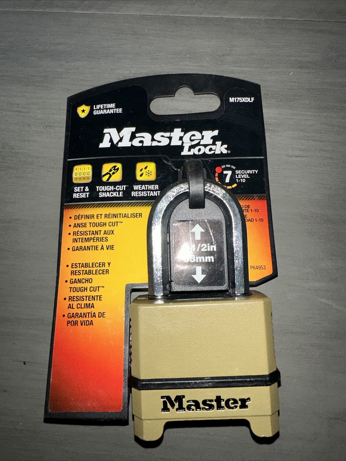 Master Lock Magnum Combination Padlock With 1.5" Shackle