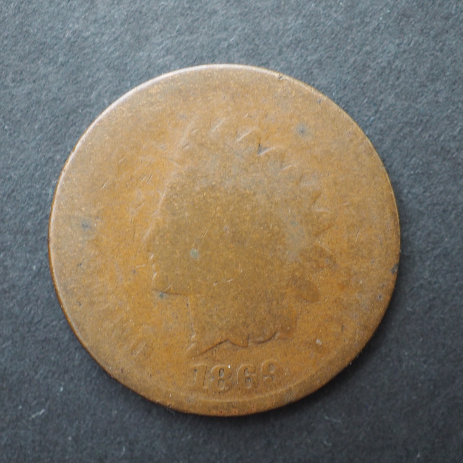 1869 INDIAN HEAD CENT - FREE SHIPPING! C4570