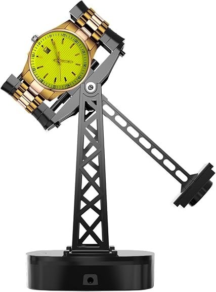 Single Automatic Watch Winder Adjustable Rotation Timer Shutoff Self Winding Cas