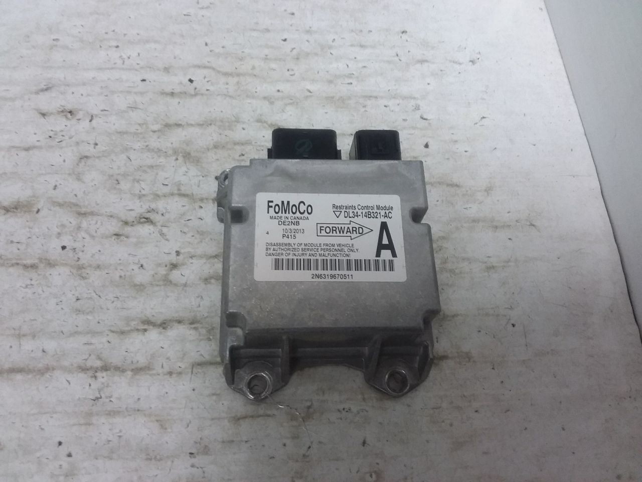 SRS Control Module Crew Cab Fits 13-14 FORD F150 PICKUP DL34-14B321-AC