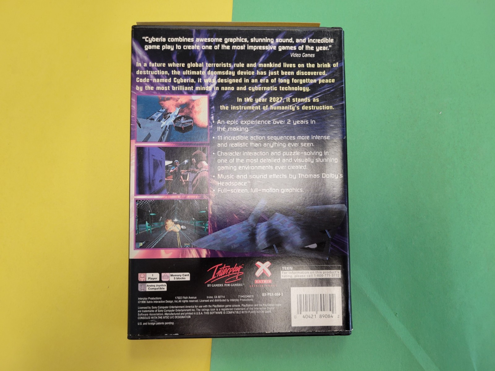 Cyberia (Sony PlayStation 1, 1996) Long Box Only