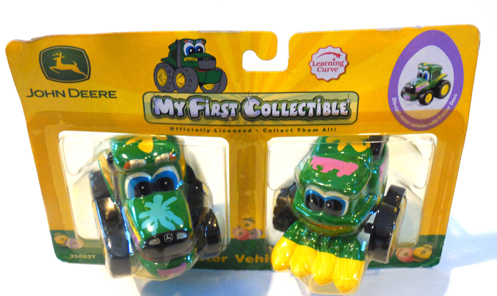 John Deere My First Collectible Diecast Metal Easter Vehicle Set Tractor Combine