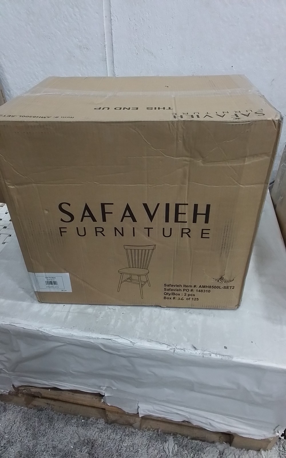 Safavieh PARKER SPINDEL SIDE CHAIR, Reduced Price 2172762395 AMH8500L-SET2