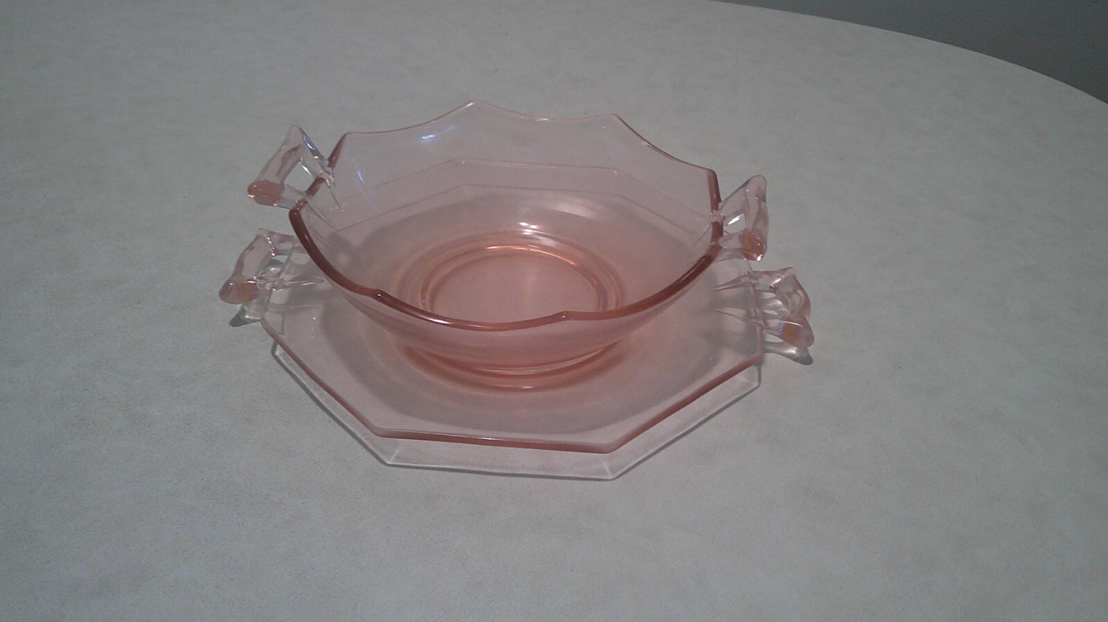 Drepession Glass Candy / Nut Dish with Tray