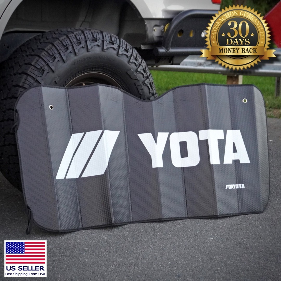 For Toyota Tacoma TRD Black Windshield Accordion Sun Shade Folding UV Block