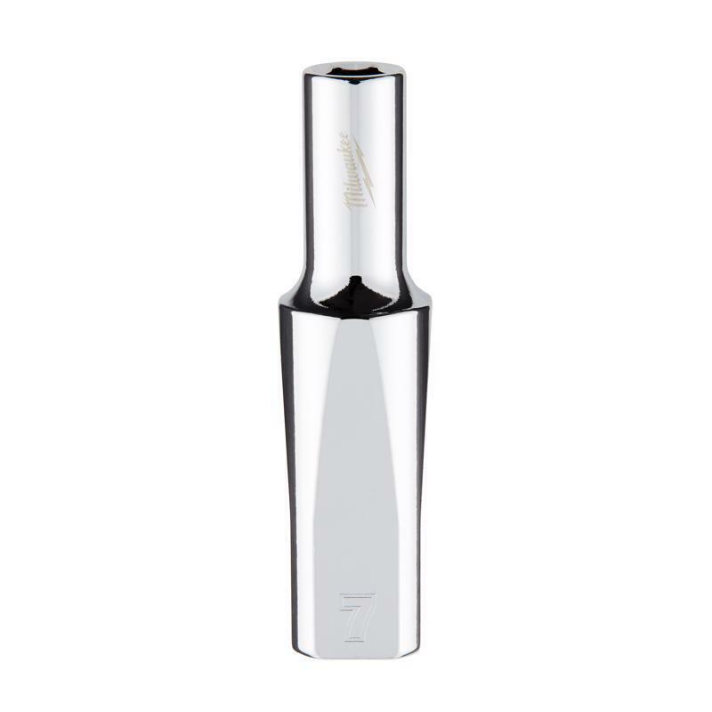 Milwaukee 7 mm X 3/8 in. drive Metric 6 Point Standard Deep Socket
