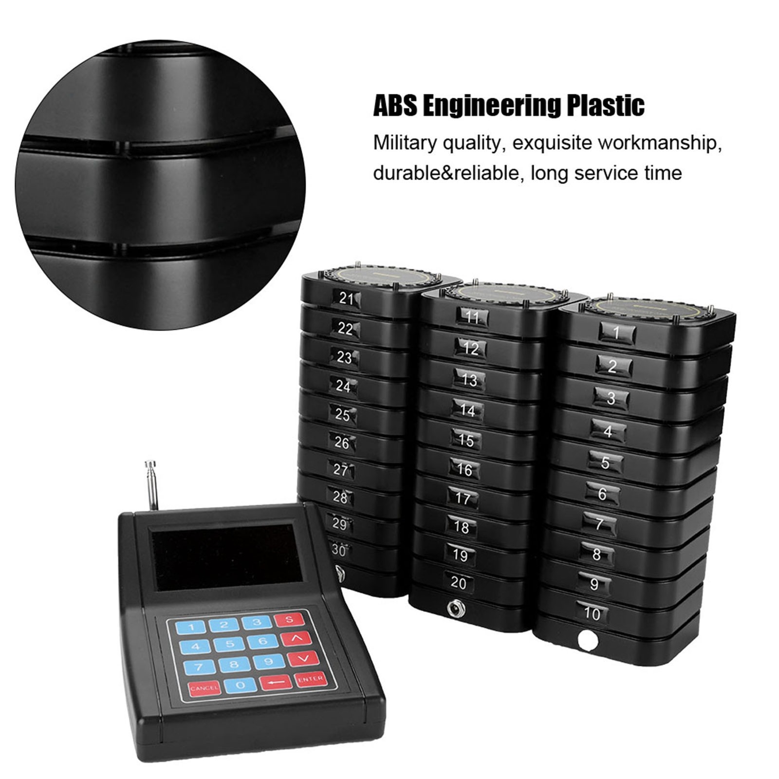 30 Receivers 1 Transmitter Restaurant Table Queuing Wireless Calling System