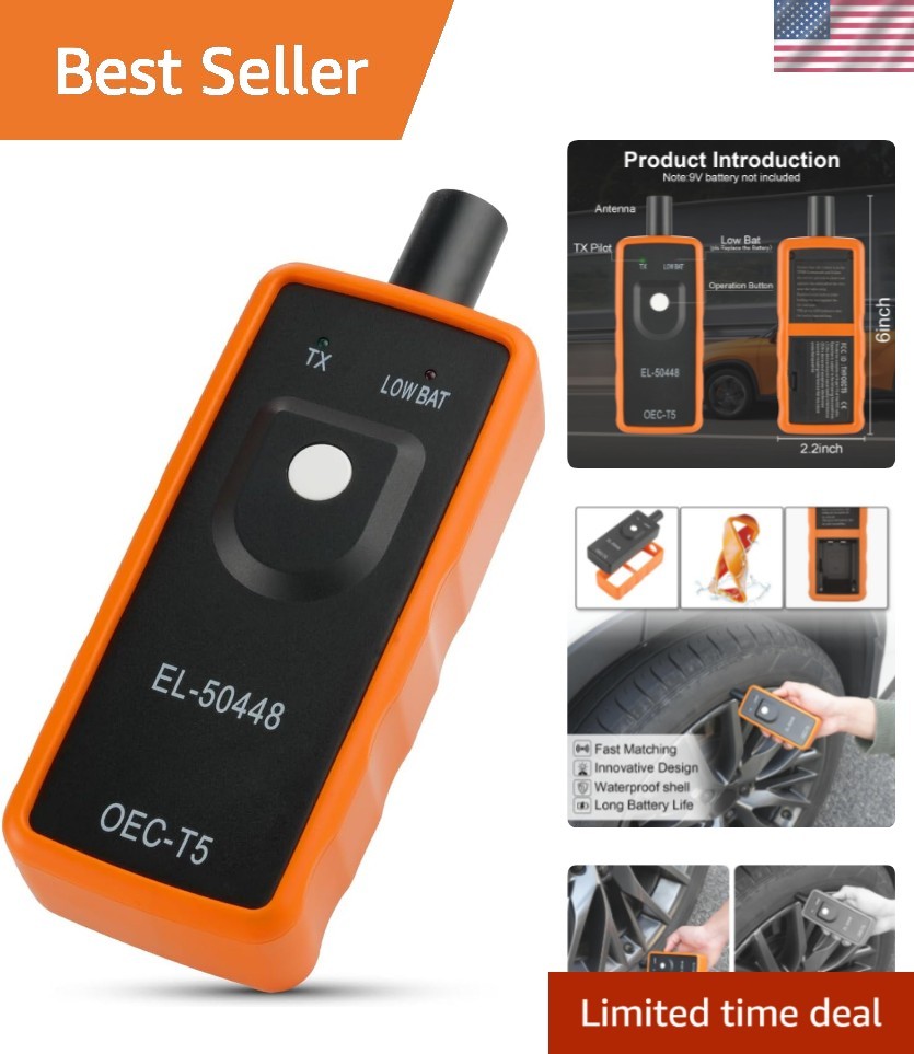 Universal TPMS Sensor Programming Tool - Fast 3-Step Activation for Cars