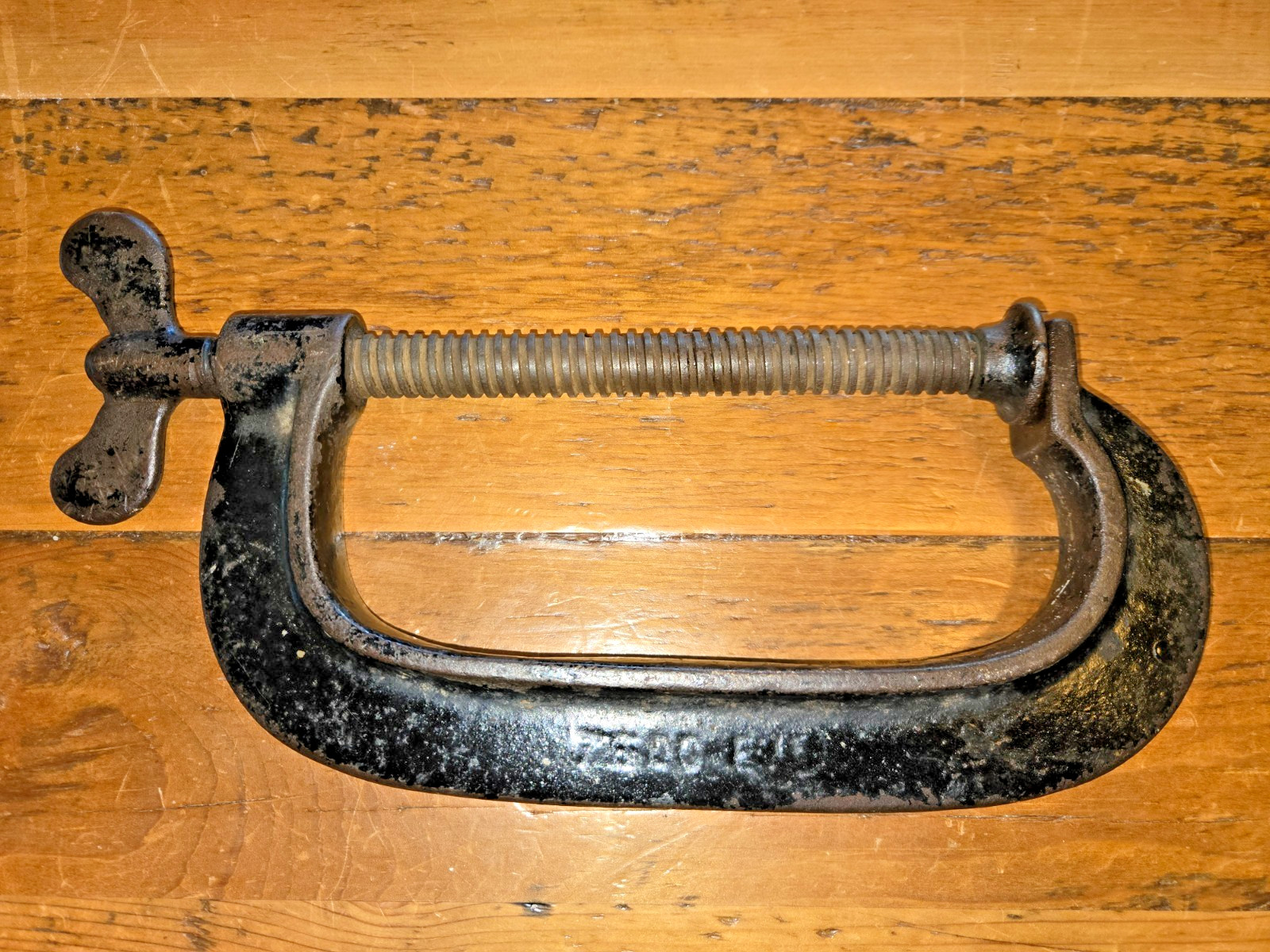 Vintage Circle E, (7600-E) "Bat Wing" Style "C" Clamp - Blacksmith / Woodworking