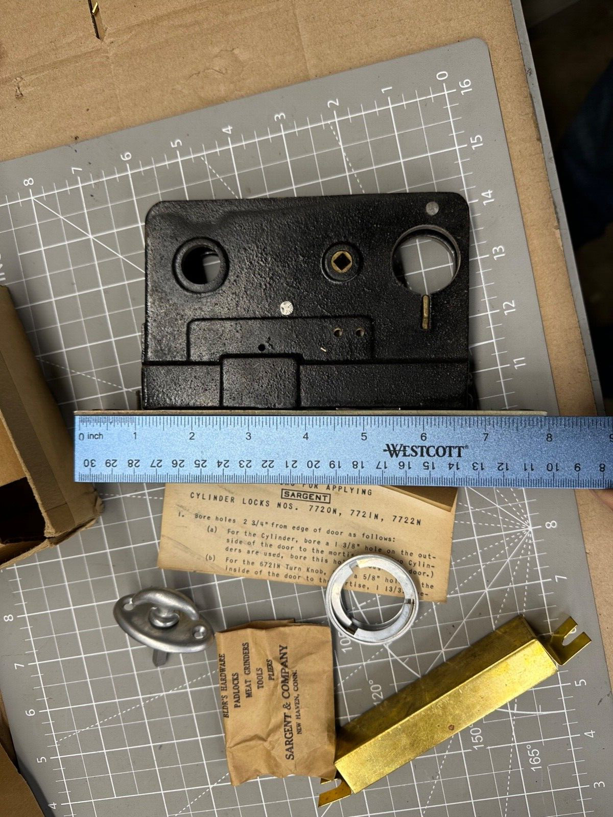 VINTAGE SARGENT DCM 772 MORTISE LOCK, NEW BUT OLD STOCK