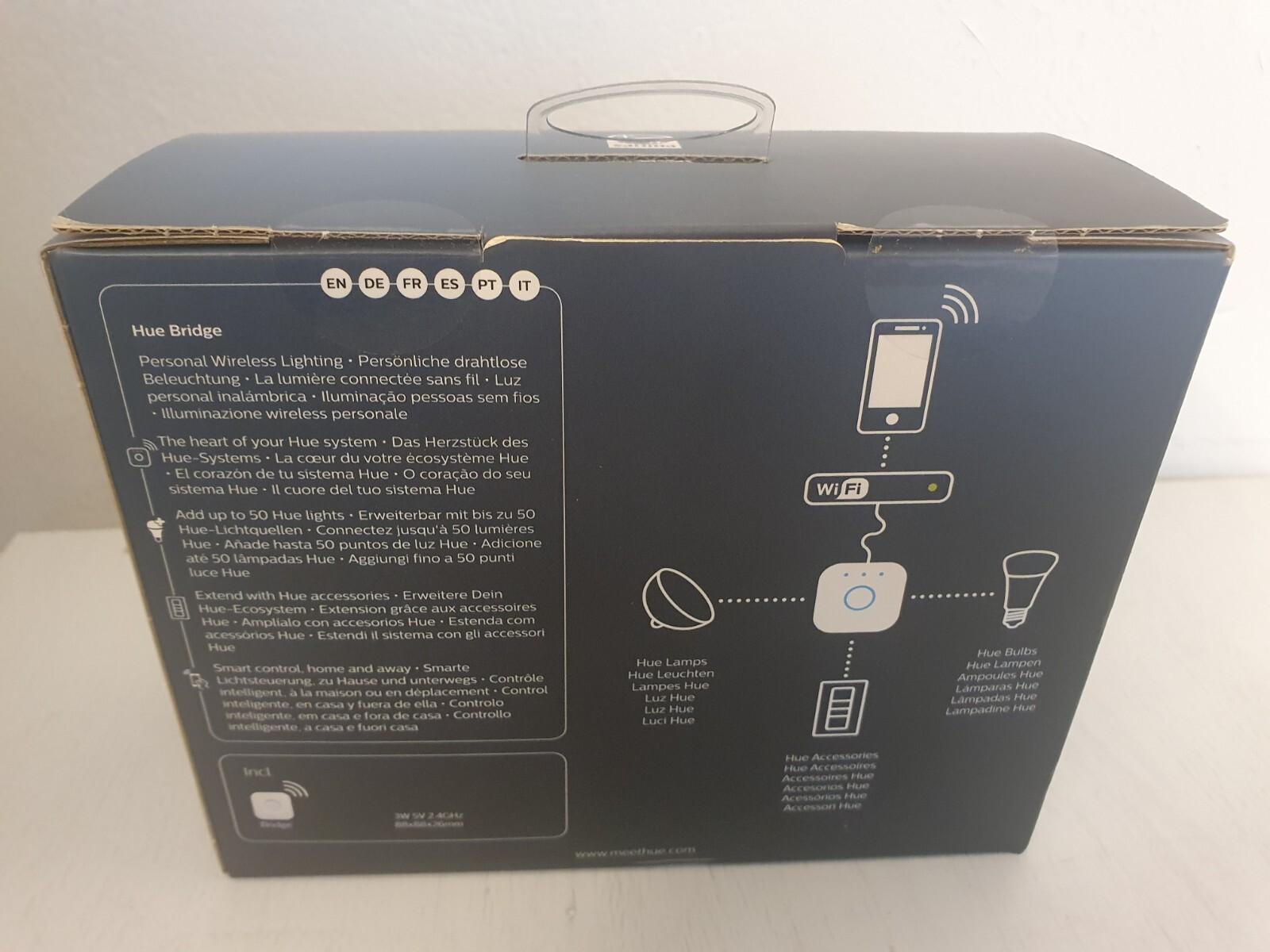Philips Hue Bridge Lighting Controller Hub - White - EU Model - EAN 871869651180