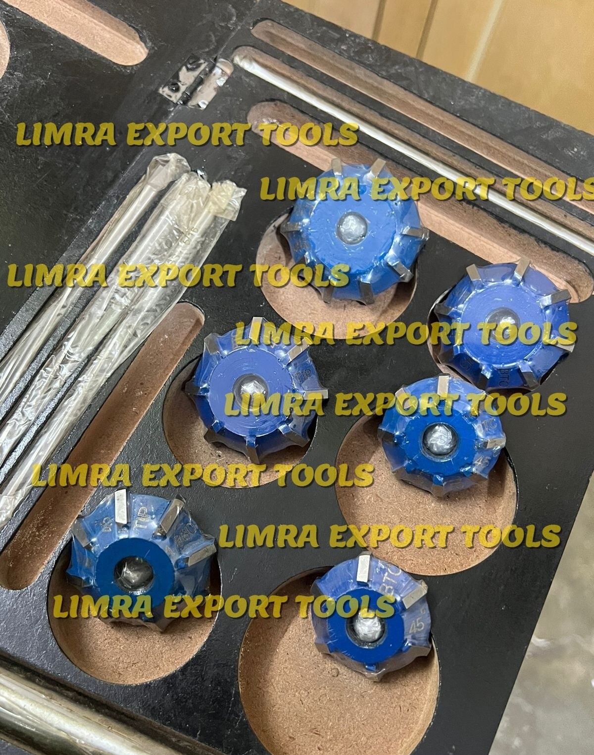 6x VALVE SEAT CUTTER KIT 1.780"-1.480" 30-45-60 DEG CARBIDE TIPPED