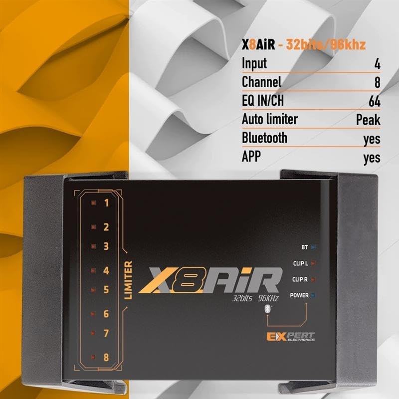8~Channel Car Audio DSP Processor, 32~Bit/96kHz, Bluetooth App, 79~Band EQ