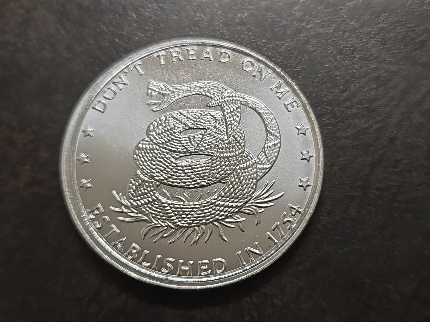 Don't Tread on Me Snake/Eagle .999 Fine Silver 1 oz Round Coin