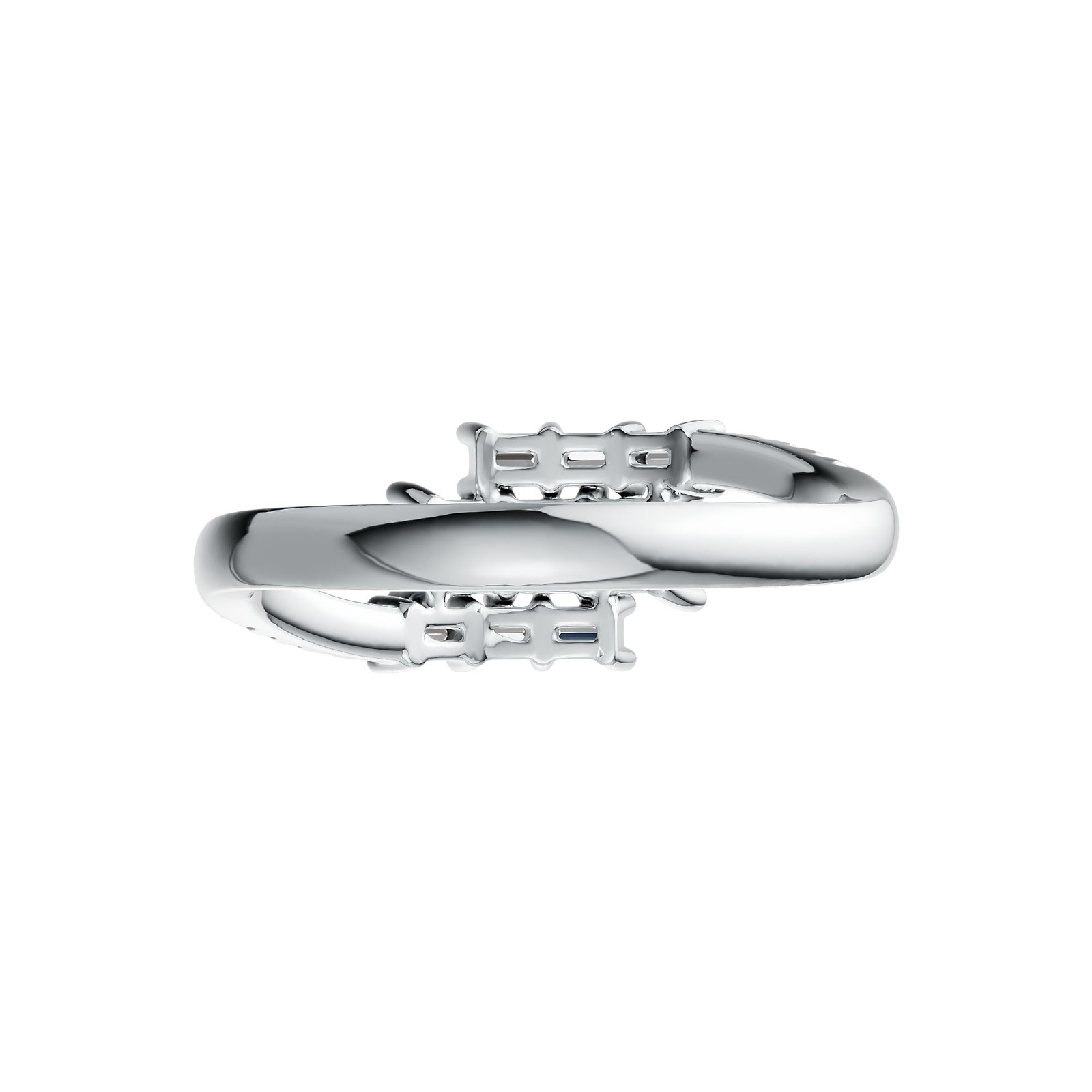Sterling Silver Semi Mount Ring Setting Princess SQ 3X3mm with White Topaz