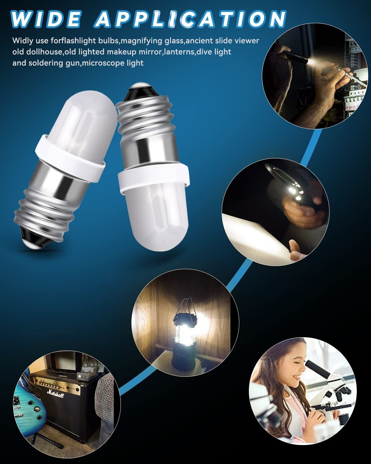 E10 Led Bulb Flashlight Bulbs E10 Mini Led Bulb 3v 3.8v 4.5v Dc/ac For Physical
