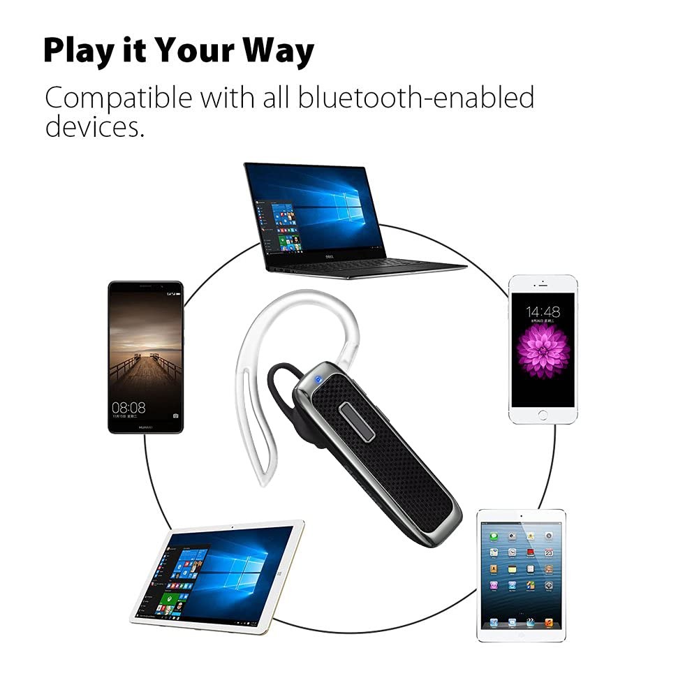 Marnana Bluetooth Headset, Hands-Free Wireless normal, 2 Pack Ordinary Tape