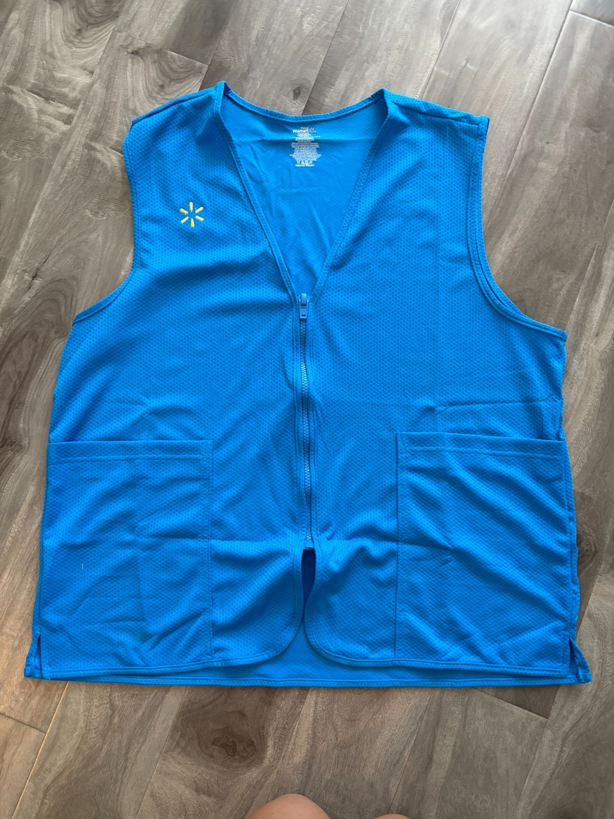 Walmart Employee Vest Ladies XL Blue Full Zip Spark Associate Uniform NEW