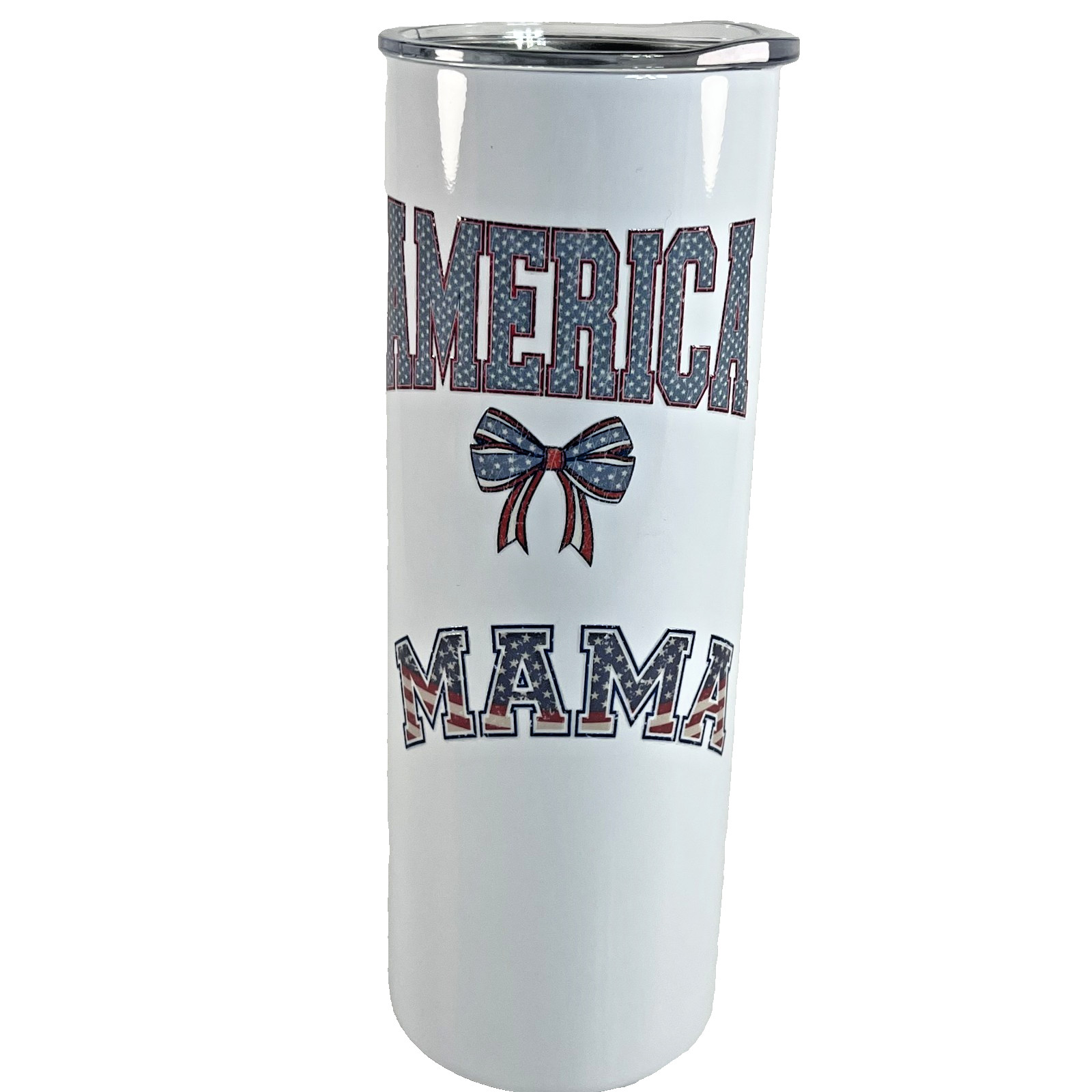 Stainless Steel Tumbler 20oz America Mama Cup White Insulated Travel