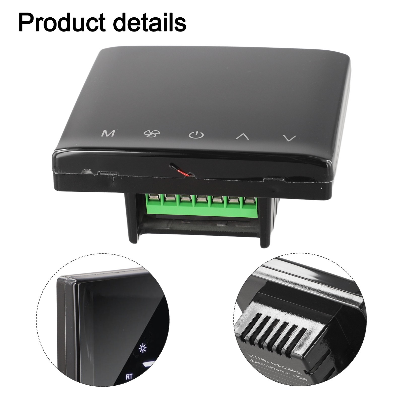 Smart Thermostat Home Climate Control Curved Screen Design For Home Use