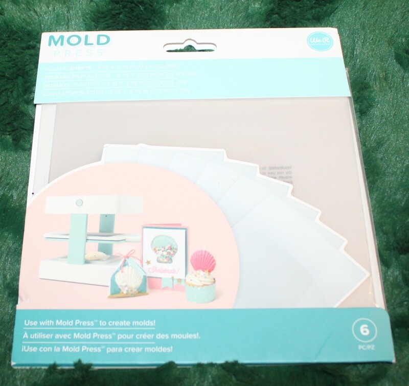 NEW We R Memory Keepers Mold Press Plastic Sheets 6/Pkg Clear 661357