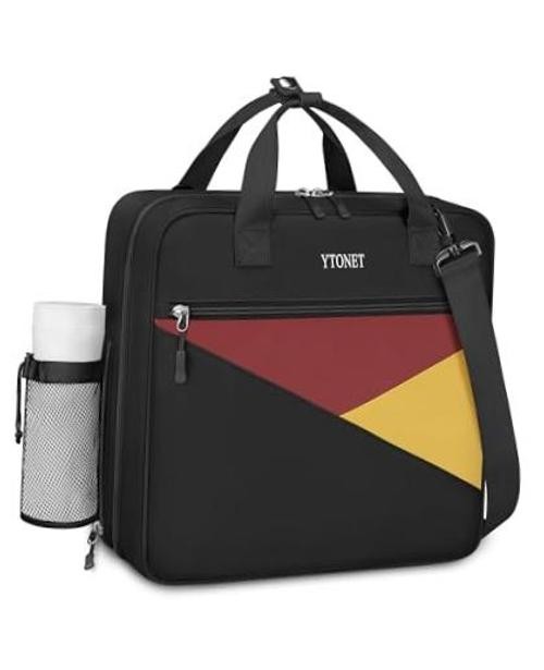 Zipper Binder Bag, 3 Inch 3 Ring Binder with Zipper D-Ring Fit 14 3 In-black