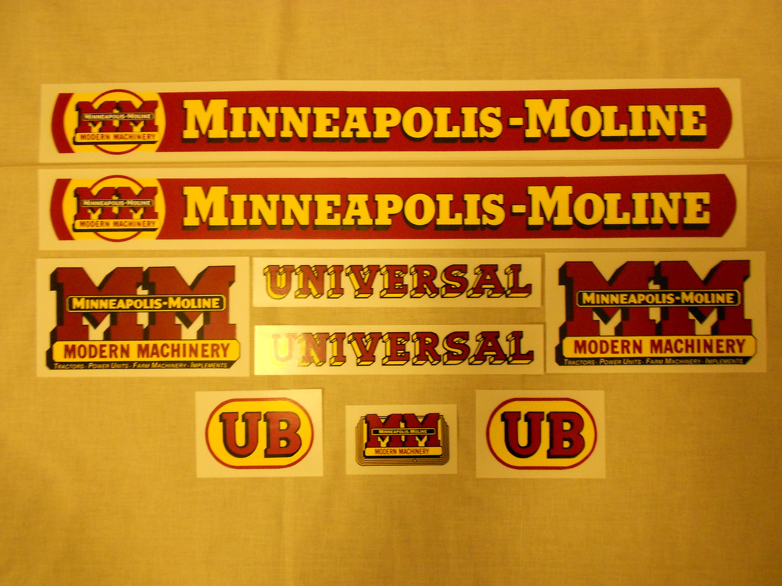 Decal set for Minneapolis-Moline UB