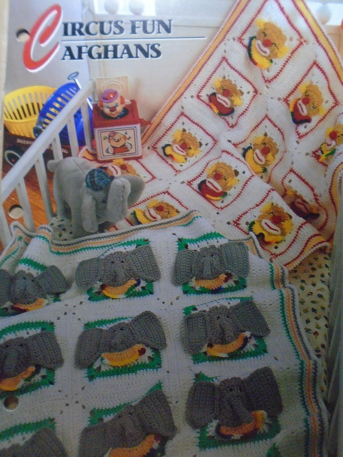 Circus fun Afghans  Annie's Attic Crochet Pattern Leaflet Quilt & Afghan Club