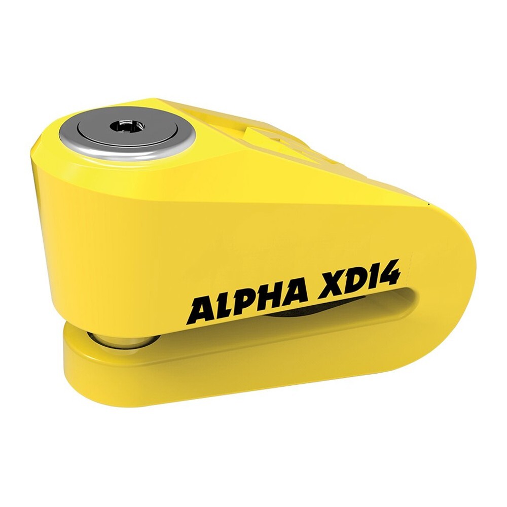 Oxford LK276 Yellow Alpha XD14 Scooter and Motorcycle Disc Lock